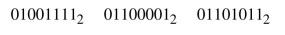 Find the ASCII bit pattern associated with each character. Translate the ASCII bit pattern below into the name 25. of a type of tree.