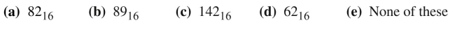 Find the hexadecimal equivalent for each of the following decimal numbers. 98