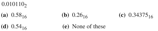 Find the hexadecimal equivalent for each of the following binary numbers.