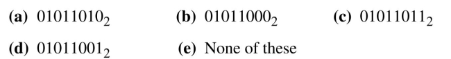 Find the ASCII bit pattern associated with each character. X