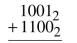 Add the following binary numbers.  <div style=padding-top: 35px> 