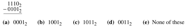 Perform the following binary subtractions.  <div style=padding-top: 35px> 