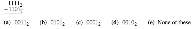 Perform the following binary subtractions.  <div style=padding-top: 35px> 