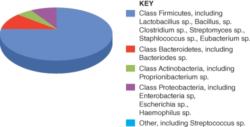 The image shown here illustrates the microbial makeup of an individual who is _________________.  