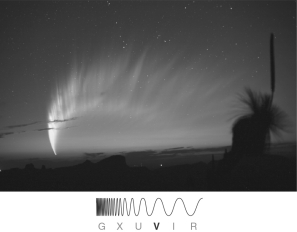 Identify the object shown in the figure below.   A)  an active comet B)  a meteor shower C)  a meteorite D)  an asteroid E)  zodiacal dust