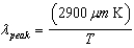 What was the temperature of the universe when photons were no longer able to spontaneously create proton-antiproton pairs? (Note that a photon's energy is equal to   , the cosmic background at any point in time has a blackbody spectrum that peaks at a wavelength   , and the mass of a single proton is 1.67*10<sup>-</sup><sup>27</sup> kg.)