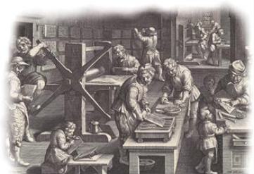   -The engraving system that emerged as a result of the invention of the printing press and transformed visual culture . A)  relied on unskilled laborers B)  was a complicated multiple-stepped process C)  was a slow activity that led to the production of only one or two images per year D)  depended on simple and primitive tools