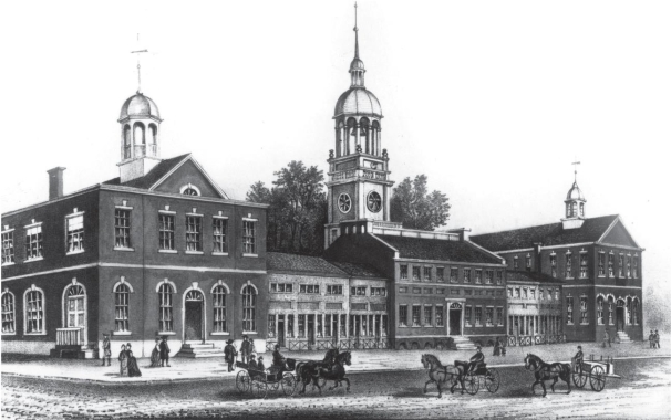   -How does this image of the Pennsylvania State House reflect the paradox between wealth and political power in the colonies? A)  The windows and brick exterior symbolized a desire for orderliness while the lack of order within the Pennsylvania assembly showed how chaotic affairs were in the colonies. B)  The design of the State House reflected the growing wealth of the colonies that was supported by the pro-slavery agenda of the Pennsylvania assembly. C)  The architectural style of the State House was typical of local architecture and represented the local interests of the Pennsylvania assembly. D)  The architecture denoted the influence of Anglicization while the role of the Pennsylvania assembly demonstrated the growing power of the American-born elite.