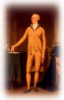   -Why did Alexander Hamilton choose to be portrayed as a serene statesman in a plain brown suit instead of having symbols of his political life included in this 1792 painting? A)  He was proud of his aristocratic upbringing as a child. B)  He did not want to appear to be greater or more powerful than George Washington. C)  His political career had been steeped in controversy. D)  He wanted to be portrayed as a country gentleman in support of agrarian reforms.