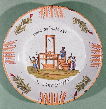   -How did this commemorative plate depicting the execution of King Louis XVI during the French Revolution affect American views of this uprising? A)  American support for the French Revolution cut across partisan allegiances. B)  Republicans found this uprising too violent and withdrew their support. C)  Federalists believed that the violence associated with the French Revolution was a small price to pay for liberty. D)  Federalists desired to have a stronger alliance with Britain as a result of this violence.