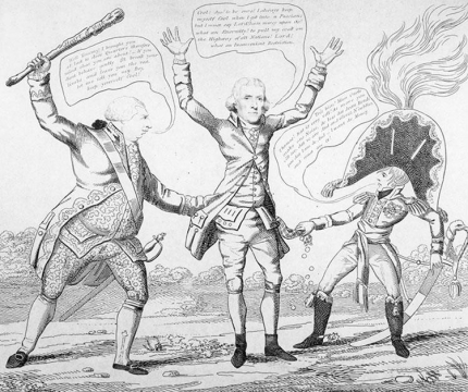   -Which of the following events led to a formal alliance between Tecumseh and the British? A)  the arrival of new American settlers into the state of Ohio and Indiana Territory B)  the signing of treaties at Fort Wayne that resulted in large losses of Indian lands C)  the British attack on the Chesapeake D)  William Henry Harrison's attack on the Indian village of Tippecanoe