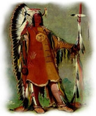 <strong> Although Mandan chief Mah-to-toh-pa posed for artist George Caitlin with full war regalia and other trappings of a warrior chief, Caitlin omitted most of these objects in order to</strong> A) fulfill the desires of the Indian chief for a more simplistic portrayal of himself B) preserve an accurate visual record of Western Native American culture C) not make him seem more powerful than American political and military leaders D) portray an idealized version of how an Indian should appear to an American audience