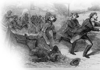   -What does this image of African American abolitionists killing a Maryland slaveholder searching for his runaway slave in Christiana, Pennsylvania, and the case of Shadrach Minkins, a runaway who was physically removed from his court hearing in Boston by abolitionists, reveal about abolitionists' attitudes toward the Fugitive Slave Act? A)  Abolitionists were willing to cooperate with slaveholders and return their property. B)  Abolitionists turned to religion to convince the public to resist this law. C)  Abolitionists were willing to break laws to resist the Fugitive Slave Act. D)  Abolitionists adhered to  personal liberty laws  that prohibited Northern state and local courts from trying cases of runaway slaves.
