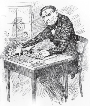 <strong> Why did this cartoon from a Richmond newspaper, which depicted a rich speculator, anger Southerners?</strong> A) Speculators hoarded supplies and sold them at exorbitant prices while people went hungry. B) Speculators were illegally smuggling cotton supplies to Britain and getting wealthy. C) Speculators evaded the draft and refused to pay the Confederate income tax. D) Speculators were aiding blacks and ignoring the plight of white citizens.