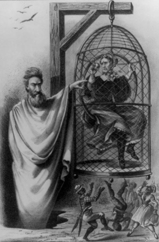 <strong> How did this image, which was made shortly after Lincoln's assassination and captures popular anger against the war and a call to execute Jefferson Davis, contradict Lincoln's message in his Second Inaugural Address in which he stated With malice toward none, with charity for all,…let us…bind up the nation's wounds…?</strong> A) Lincoln had desired a peaceful reconciliation with the Confederacy. B) Lincoln's address actually called for harsher punishments for the South. C) Lincoln had called for Lee's execution, not Davis's. D) Lincoln wanted Davis executed in retaliation for John Brown's execution.