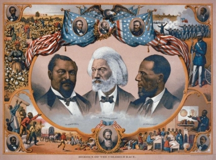   -What does the image Heroes of the Colored Race represent about middle-class African Americans? A)  They perceived themselves as superior to poor African Americans. B)  They saw African American achievement as a thing of the past. C)  They looked to their history to cultivate their hopes for the future. D)  They placed greater hope in insurrection than in education.