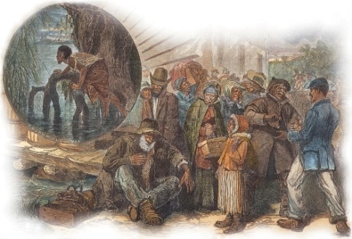  -How did this image from Harper's Weekly capture the hope that many Exodusters expressed as they moved west from the Deep South to Kansas? A)  Emancipation gave them the freedom to move to a  promised land  in the West. B)  Manifest Destiny instilled a belief in them that God sanctioned their right to own land in the West. C)  They were grateful for the wealth they accumulated that allowed them to establish new farms. D)  They understood that traveling in groups was safer than traveling alone when moving west.