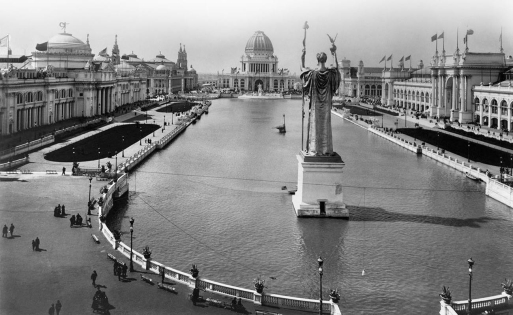 <strong> How did the 1893 Chicago World's Exposition, which was known as the White City, reflect a paradox that was typical of urban growth in the late nineteenth century?</strong> A) The Beaux-Arts style of architecture contradicted the homage paid to the ancient world. B) Urban planning transformed a swamp by Lake Michigan into a state-of-the-art site. C) The grand vision of urban planning never fully caught on with other large cities. D) This ornate location was occupied by displaced urban squatters during the Panic of 1893.