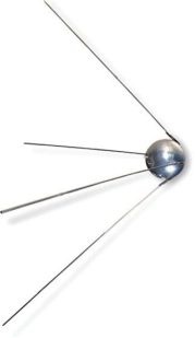   -Although it was just the size of a basketball and weighed 183 pounds, the Sputnik satellite A)  was the United States' first attempt to enter the  space race  against the Soviet Union B)  originally was intended to promote peaceful functions such as transmitting television images C)  symbolized Soviet technological superiority and fueled the USSR's arms race with the United States D)  had little impact on the development of American satellite technology