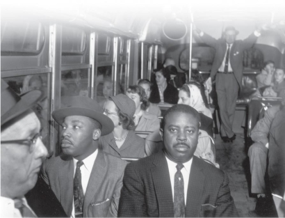   -How did the experience of many black riders on Montgomery city buses after integration contrast with the ride taken by Martin Luther King, Jr. and Ralph Abernathy immediately after the boycott was lifted? A)  Many black riders decided to continue the boycott. B)  Many black riders encountered violence. C)  Black riders typically rode on more crowded buses. D)  Black riders typically rode without a companion.