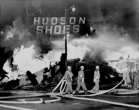 <strong> Photographs such as this one of the Watts Riots in 1965 were mainly intended to emphasize</strong> A) the brutality of law enforcement needed to resist an inner-city riot B) the heroism of the firefighters who were preventing blacks from destroying their own community C) the tragedy of the ruined neighborhood that was caused by its own residents D) the devastation of inner-city poverty that led its residents to commit desperate acts