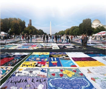 <strong> The AIDS Memorial Quilt and ACT-UP funeral demonstrations were similar in what way?</strong> A) Both used positive images to strive toward acceptance of gay lifestyles. B) Both were seen as subversive acts of civil disobedience. C) Both employed symbolism related to dead bodies. D) Both focused on demands for better care for AIDS patients.