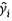 The residual r<sub>i</sub> is defined as the difference between the actual value y<sub>i</sub> and the estimated value   .