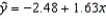 Given the least squares regression line   , and a coefficient of determination of 0.81, the coefficient of correlation is: A) -0.66 B)  0.81 C) -0.90 D)  0.90