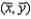 The point where confidence intervals and prediction intervals do best is   .
