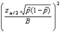 The formula   is used to find the sample size needed to estimate a population proportion.In this formula, B represents the ____________________ on the error of estimation.