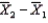 The standard error of the difference   is equal to the standard error of the difference   .