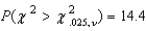 If   , then the number of degrees of freedom v is: A)  5 B)  6 C)  7 D)  8