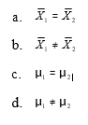 The null hypothesis for tind is H0:.