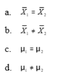 The alternative hypothesis for tind is H1:.
