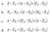 10-25 Which of the following equations is correct for partitioning a score in a one-factor between-subjects analysis of variance?  <div style=padding-top: 35px> 