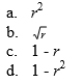 13-48 The extent to which two variables share common variance is estimated by.