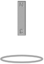 <strong>A bar magnet is oriented above a copper ring, as shown in the figure. The magnet is dropped and passes completely through the ring. As viewed from above, what is the direction of the current induced in the ring after the magnet has completely passed through the ring and is somewhat below it?  </strong> A)There is no current in the ring. B)counterclockwise C)clockwise <div style=padding-top: 35px> 