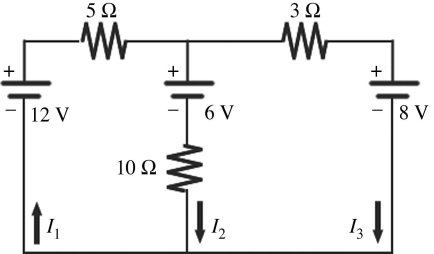 For the circuit shown in the figure, all quantities are accurate to 2 significant figures. What is the value of the current I<sub>1</sub>?   A)  0.32 A B)  0.11 A C)  0.29 A D)  0.61 A E)  0.89 A