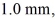 A parallel-plate capacitor consists of two parallel, square plates that have dimensions 1.0 cm by 1.0 cm. If the plates are separated by   and the space between them is filled with teflon, what is the capacitance of this capacitor? (The dielectric constant for teflon is 2.1, and ε<sub>0</sub> = 8.85 × 10<sup>-12</sup> C<sup>2</sup>/N ∙ m<sup>2</sup>.)  A)  1.9 pF B)  0.44 pF C)  2.1 pF D)  0.89 pF
