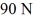 A block is on a frictionless horizontal table, on earth. This block accelerates at 1.9 m/   when a   horizontal force is applied to it. The block and table are then set up on the moon where the acceleration due to gravity is 1.62 m/s<sup>2</sup>. What is the weight of the block on the moon? A)  77 N B)  67 N C)  58 N D)  48 N E)  39 N