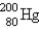 The number of protons in   is _____. A)  80 B)  119 C)  199 D)  dependent on ionic charge E)  unknown