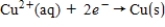 The following has a potential of 0.34 V.   If the concentrations of each of the ions is 1.0 M and the pressure of H<sub>2</sub> is 1.0 atm,then E° for the half-reaction   is _____. A)  0.17 V B)  -0.17 V C)  0.34 V D)  -0.34 V E)  None of these