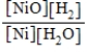 What is the K<sub>c</sub> equilibrium-constant expression for the following equilibrium? NiO(s) + H<sub>2</sub>(g)    Ni(s) + H<sub>2</sub>O(g)  A)    B)  ​   C)  ​   D)  ​   E)  ​  