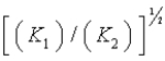 Given the equilibrium constants for the following reactions: 4Cu(s) + O<sub>2</sub>(g)    2Cu<sub>2</sub>O(s) ,K<sub>1</sub><sub> </sub>4CuO(s)    2Cu<sub>2</sub>O(s) + O<sub>2</sub>(g) ,K<sub>2</sub> What is K for the system 2Cu(s) + O<sub>2</sub>(g)    2CuO(s)  Equivalent to? A)      B)    C)  (K<sub>1</sub>) (K<sub>2</sub>)  D)      E)   