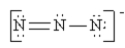 Which of the following is not a valid resonance structure for N<sub>3</sub><sup>-</sup>? A)    B)    C)    D)    E)  all are correct