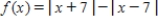 True or False: The function   is one-to-one on the domain   . ​