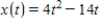 ​A particle moves in the xy-plane such that its position for time   is given by   and   .What is the slope of the tangent to the path of the particle when   ? ​ A) ​   B) ​   C) ​   D) ​  
