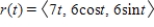 The position vector   describes the path of an object moving in space.Find the speed s(t) of the object. ​ A) 21 B)    C)    D) 149 E)   