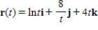Given the vector-valued function below,evaluate   . ​   ​ A)    ​ B)    ​ C)    ​ D)    ​ E)    ​