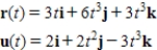 Use the properties of the derivative to find   given the following vector-valued functions. ​​   ​ A)    B)    C)    D)    E)   